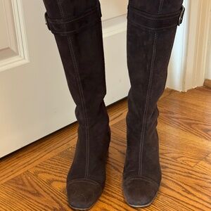 Brown Suede Cole Hahn Tall Boots 5 1/2/6